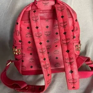 MCM | Bags | Mcm Stark Small Backpack In Ruby Red | Poshmark display picture 3